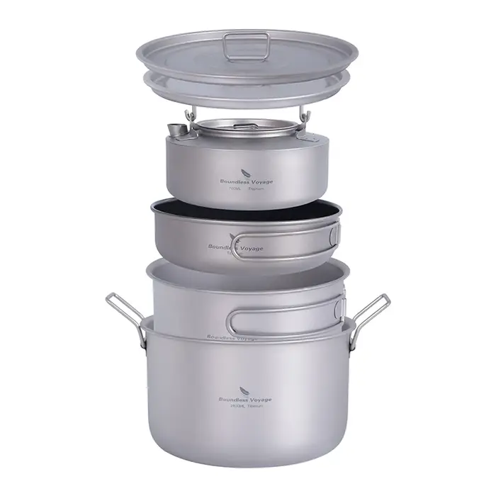 Batterie de cuisine de Camping en titane