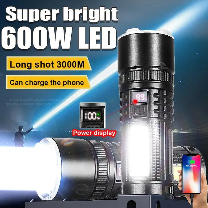 Lampe de poche LED la plus puissante 9000LM