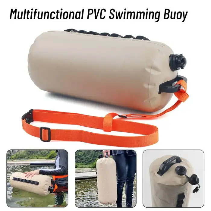Sac flottant multifonctionnel pour bouteille d'eau, conteneur de 10 kg, contrepoids de tente, sac d'eau en PVC pour la natation, la dérive et le surf en extérieur