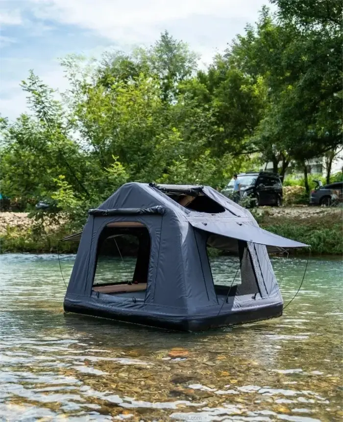 Camping en plein air nouvelle tente de toit gonflable à colonne d'air grand espace