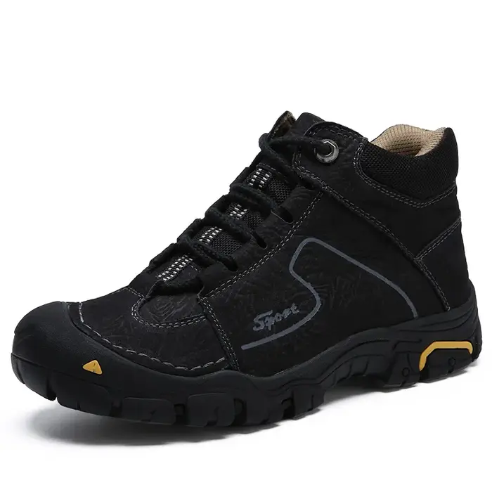 Chaussures de randonnée imperméables en cuir véritable pour hommes, baskets de marque, de randonnée,