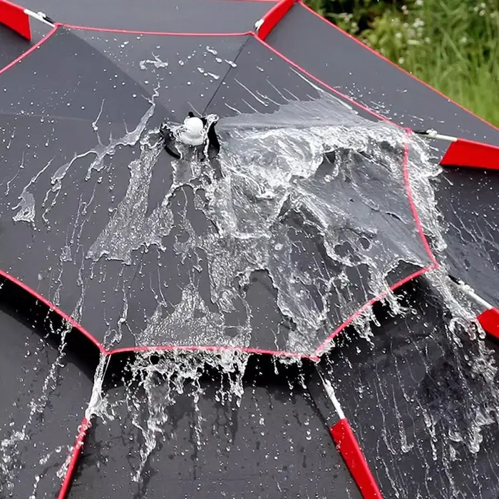 Parasol de pêche Double couche, coupe-vent, étanche, support de Camping en plein air, avec insertion au sol, 2.0-2.2M