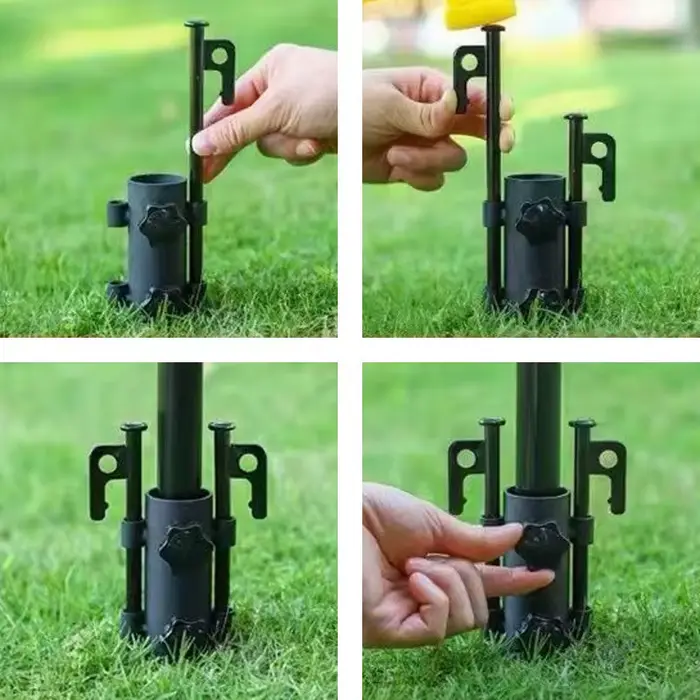 Accessoires fixes de plafond pour tente de Camping en plein air, bâche d'auvent, fixateur de poteau de Camp, équipement, tige de Support, Tube de fixation, outils d'extérieur, 1 pièce