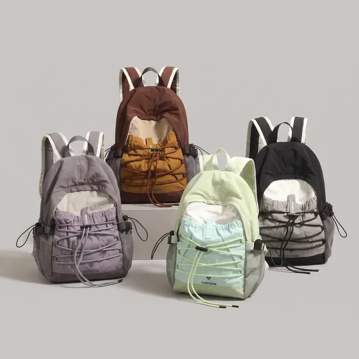 Sac à dos durable résistant à l'usure pour femme, en nylon imperméable, pour sports de plein air, étudiants, randonnée minimaliste, voyage, école
