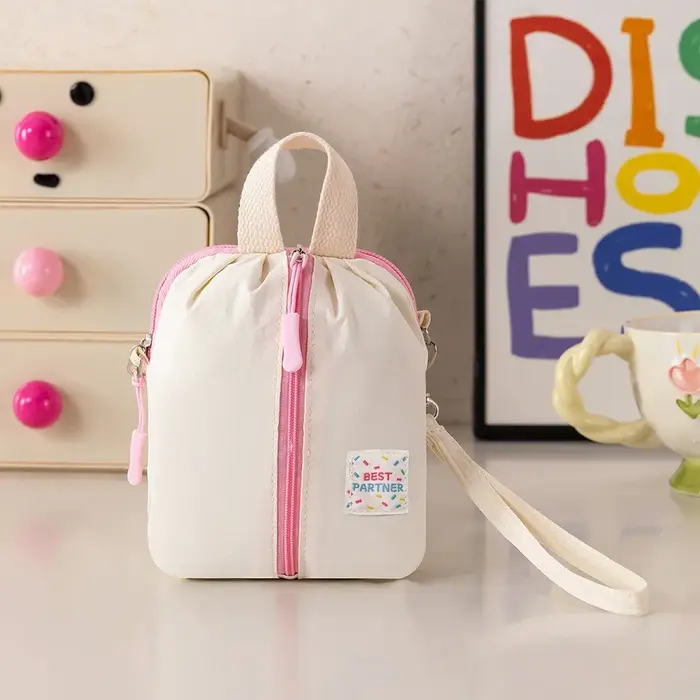 Sac de rangement compact pliable Macaron, petit sac portable pour serviettes hygiéniques, sac de voy