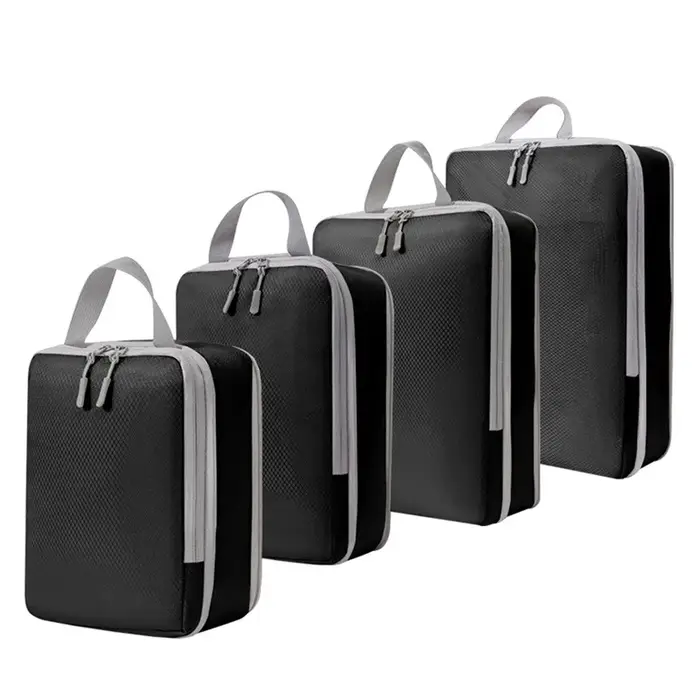 Ensemble/4 pièces Portable voyage Compression emballage Cubes sac étanche organisateur sacs valise v