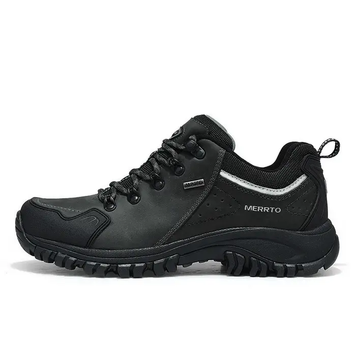 MERRTO-Chaussures d'extérieur en cuir de vachette pour hommes et femmes, chaussures de randonnée, tr
