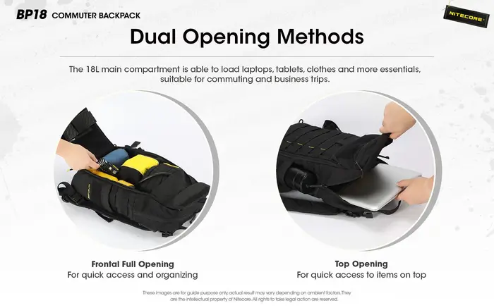 NITECORE BP18 – sac à dos tactique militaire pour les déplacements