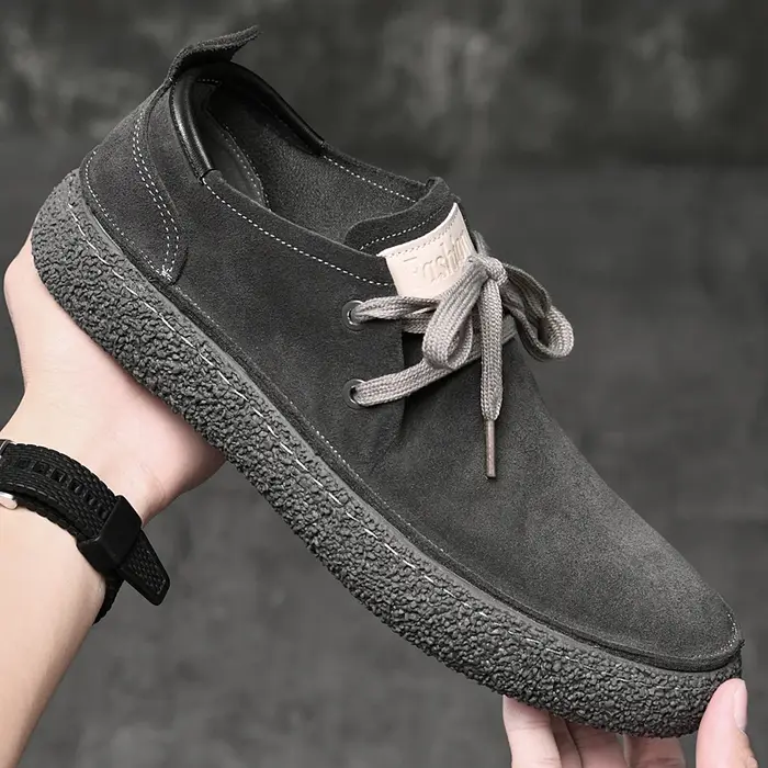 Baskets d'extérieur en cuir véritable Nubuck