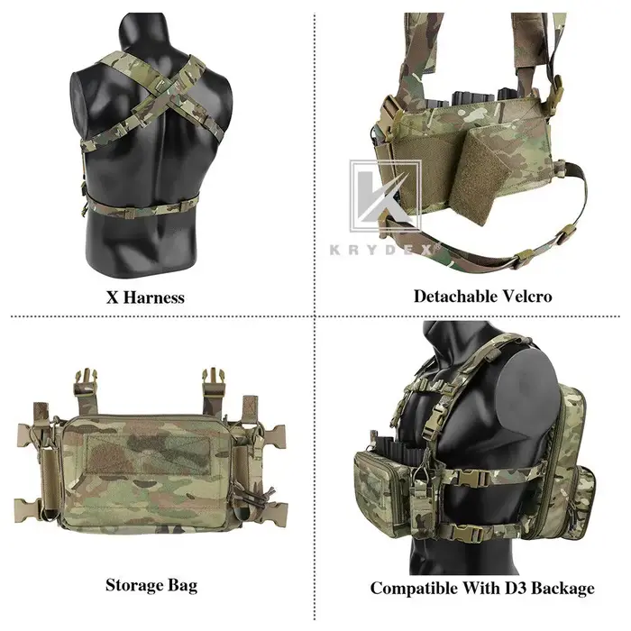 Vention YDEX-Sac à Dos DulFlatpack D3 D3CR, Chest Rig, GlaRifle AK Figured Pistol Magazine, Poudres 