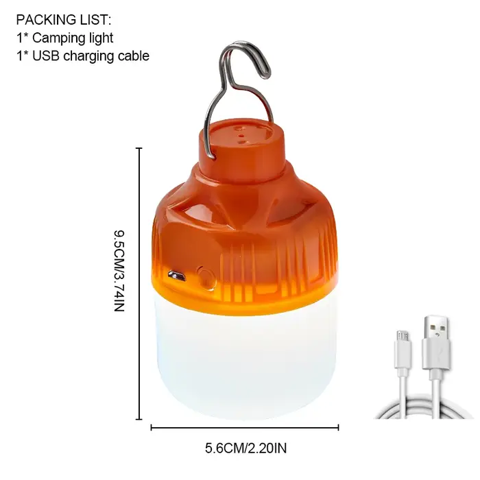 Ampoules LED rechargeables par USB pour l'extérieur