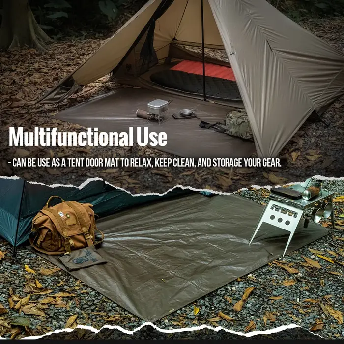 Tapis de Camping avec empreintes de pieds de tente extérieure