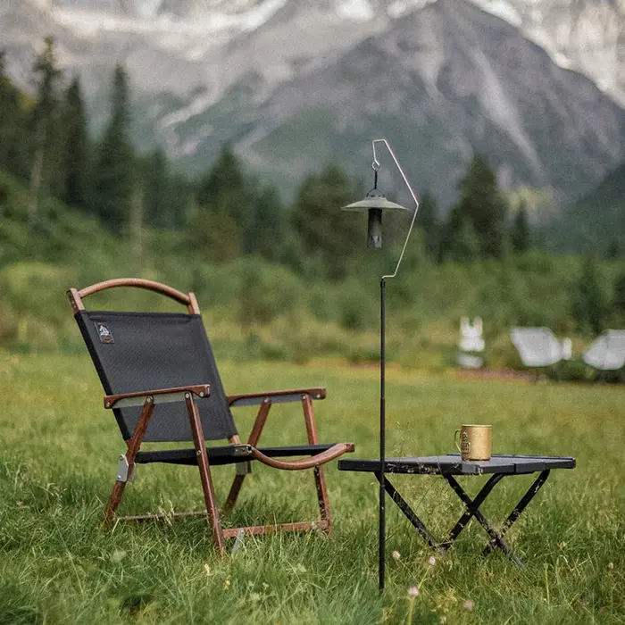 Poteau de lampe de camping ultraléger en titane, poteau pliable, extérieur, portable, support de lum
