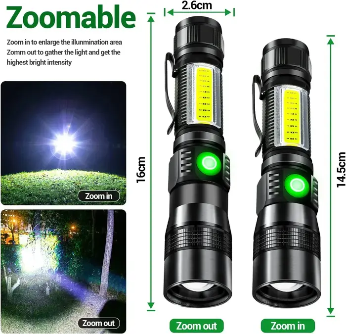 Lampe torche LED UV haute puissance rechargeable par USB