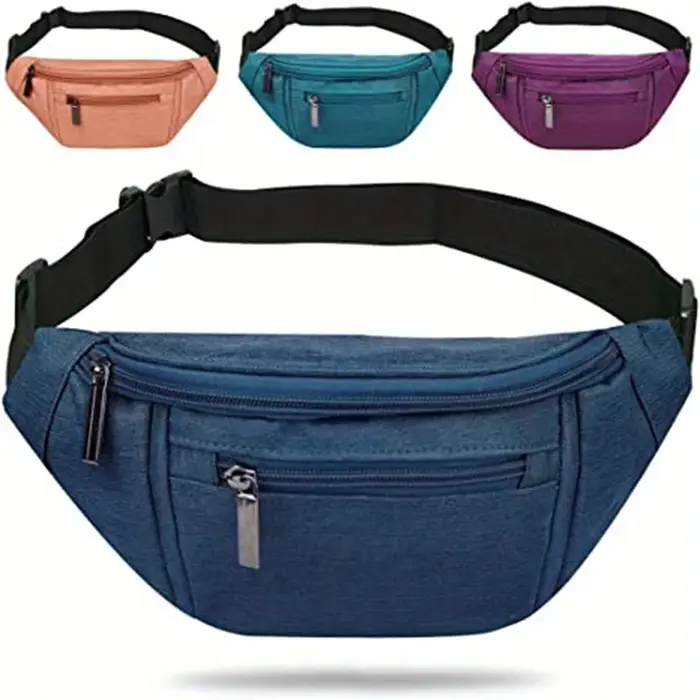 Sac banane unisexe, sac de ceinture pour voyage, marche, course, randonnée, cyclisme, facile à trans
