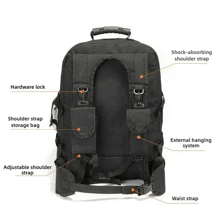 60L militaire tactique sac à dos armée Molle assaut sac à dos voyage en plein air randonnée sacs à dos Camping chasse Mochila Hombre