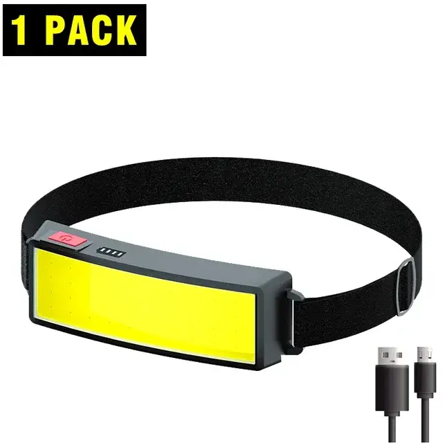 Lampe frontale COB puissante type-c/USB
