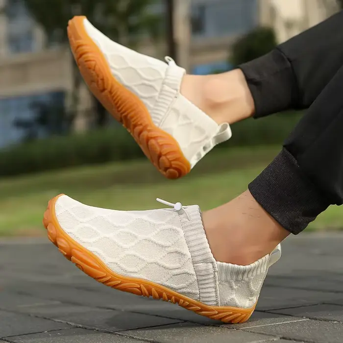 Chaussures pieds nus minimalistes pour hommes, baskets de marche antidérapantes et respirantes en tricot, résistantes à l'usure, légères