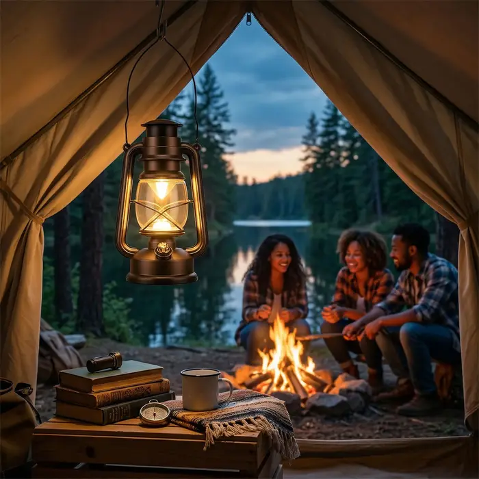 Lanterne de camping vintage à LED