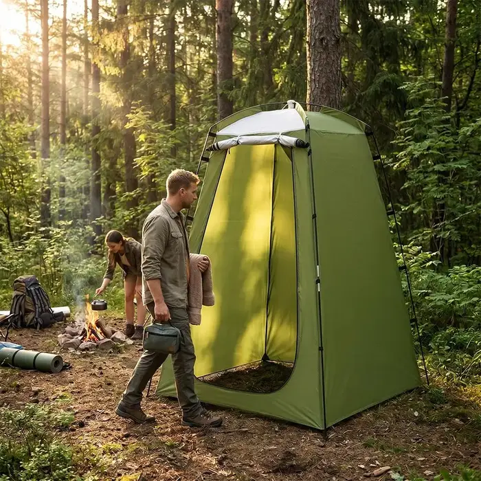Tente de Douche et Toilettes Portable d'Extérieur Pop-Up pour Camping