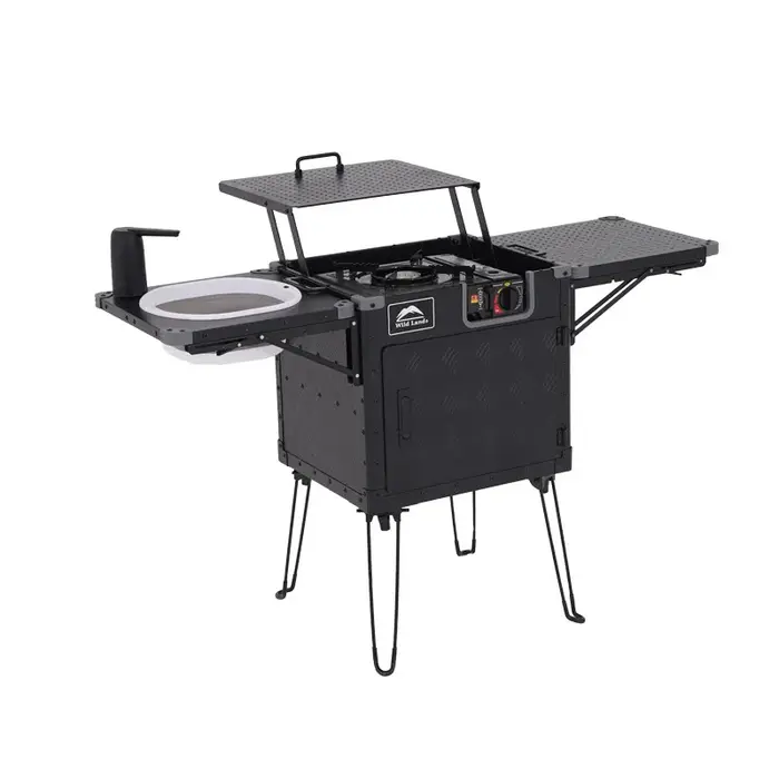 Ensemble de cuisine de Camping en plein air, boîte de cuisine de Camping, ustensiles de cuisine, poê