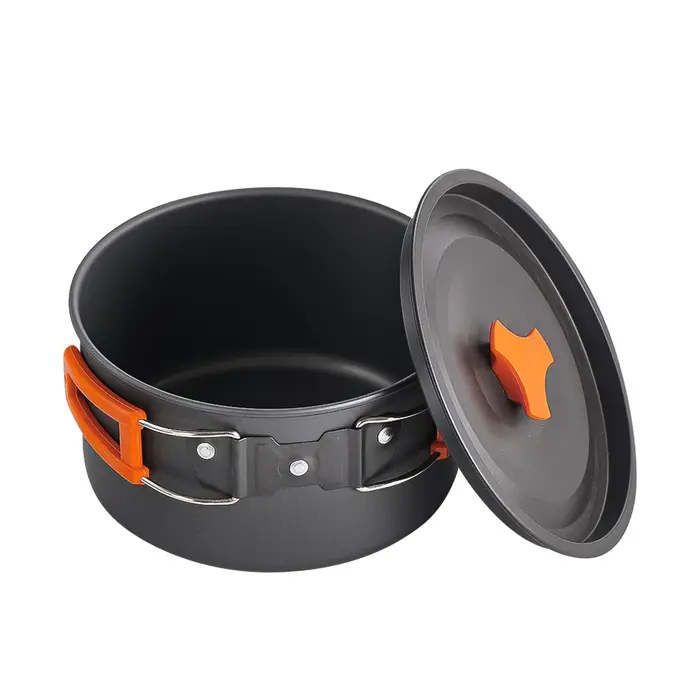 Ustensiles de cuisine de Camping, Pot pliant de cuisine en plein air, équipement en alliage d'aluminium, ustensiles de voyage, cuisine randonnée pique-nique Barbecue