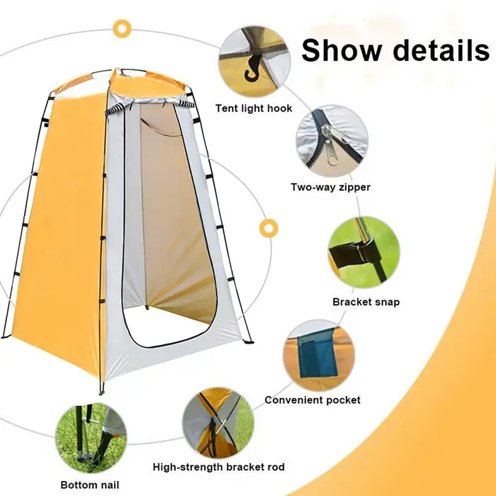 Tente de bain de douche de Camping en plein air pliante Protection UV