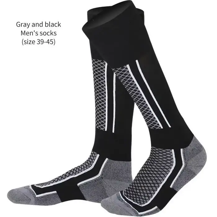 DIZETION 1 paire hiver chaud épaississement bas de Ski chaussettes de randonnée pour femmes hommes e