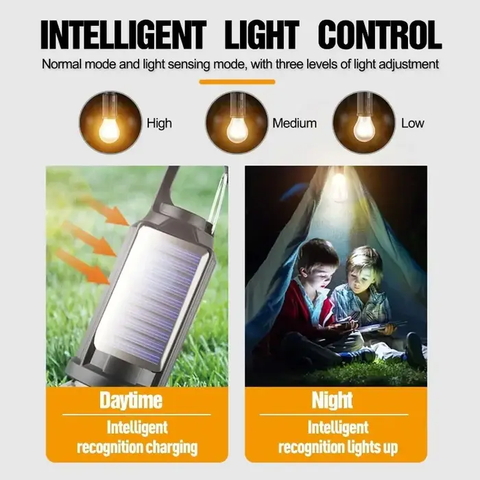 Ampoules LED rechargeables par USB pour l'extérieur, lumière d'urgence haute luminosité, lanterne portable pour le camping, la pêche, lumières de nuit
