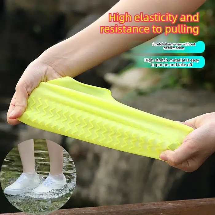Couvre-chaussures en silicone imperméables antidérapants réutilisables pour les trajets en extérieur