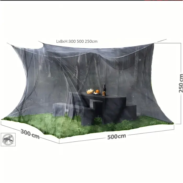 Tente moustiquaire d'extérieur 3x3m 3x5m avec portes à double fermeture éclair