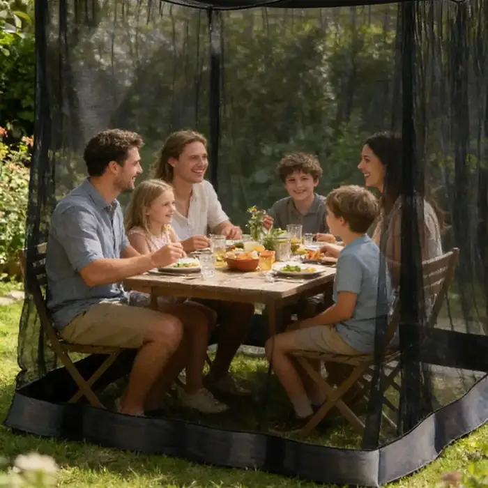 Moustiquaire de camping grande taille blanche pour l'extérieur
