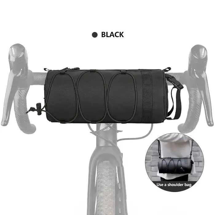 Sacoche de vélo avant portable pour guidon, grande capacité 2,5 L, sac à bandoulière multifonctionne