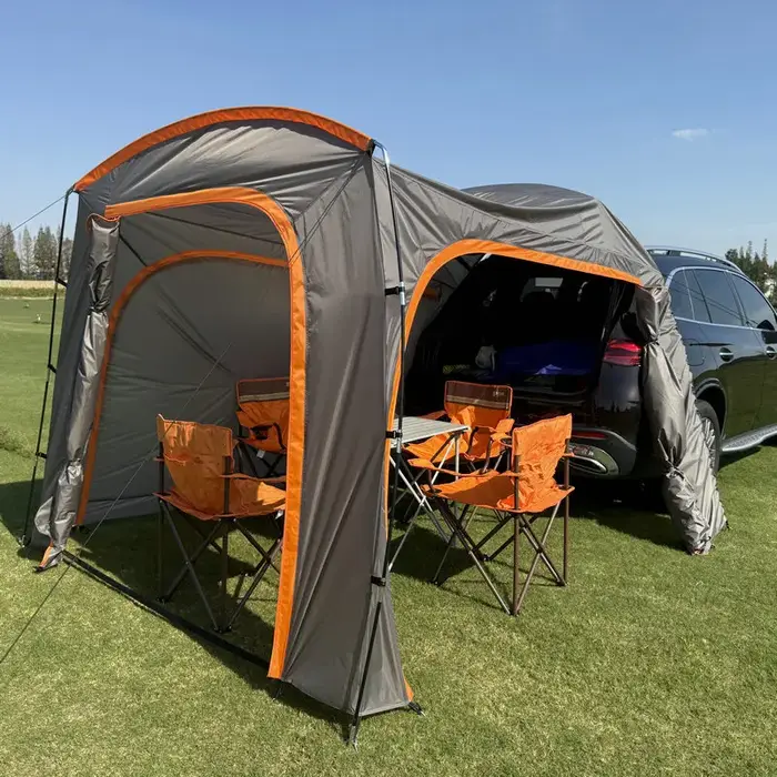 Tente de voiture pour loisirs en plein air, auvent arrière pour SUV, tente de camping pour voyages e