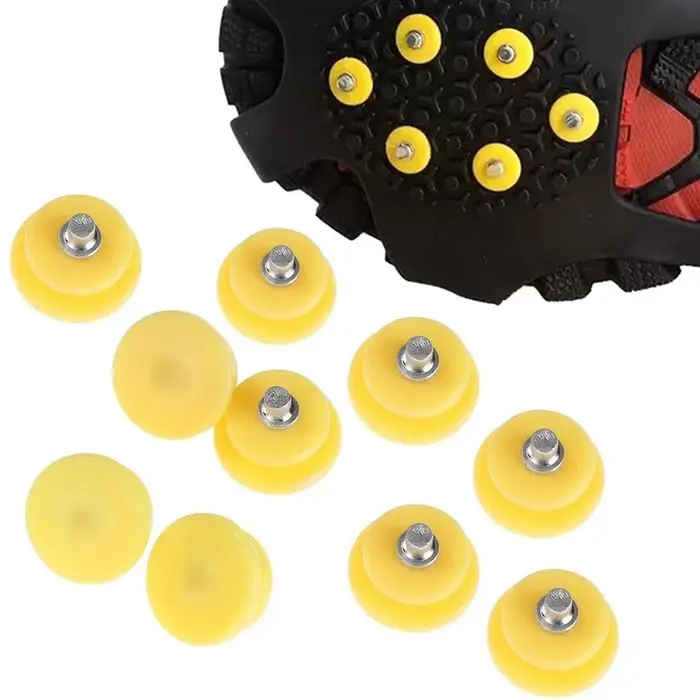 Chaussures de neige antidérapantes pour l'extérieur, 10 clous, Crampons en Silicone, Crampons, pince