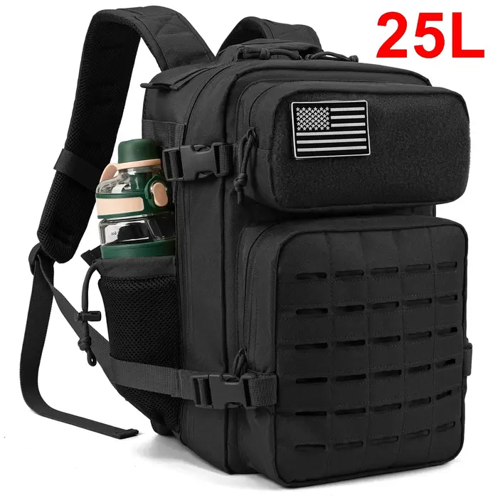 Sac à dos tactique 25L/45L pour hommes et femmes, sac de survie en plein air, petit sac à dos d'écol