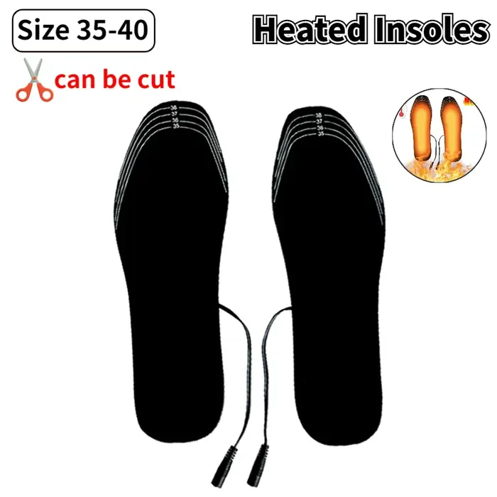 Chaussures chauffantes électriques USB pour femmes et hommes, chauffe-pieds confortables en peluche,
