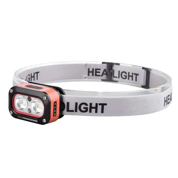 Lampe frontale LED, phare de travail à capteur de mouvement rechargeable avec écran, 45 ° Phare ré