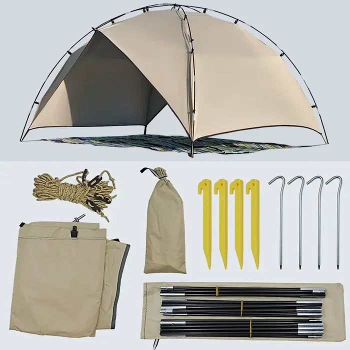 Tente de Camping portable pour parc, 2 ou 4 personnes, arc d'ombrage de plage, abri solaire étanche,