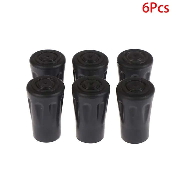 Six bâtons de randonnée antidérapants, capuchons de protection, coussinets en plastique pour couvre-pieds pour bas de bâtons d'escalade