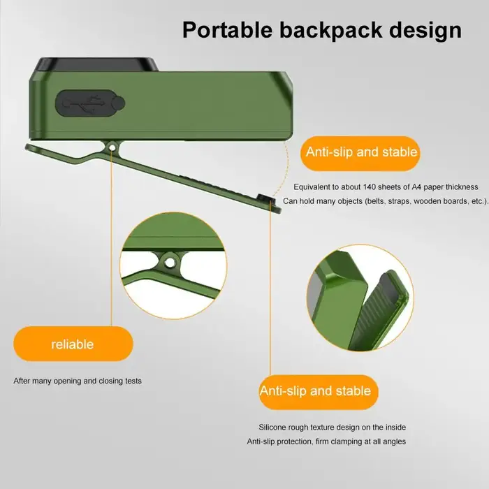Lampe torche LED à clipser