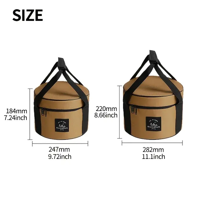 Sac de rangement rembourré pour ustensiles de camping 9L/14L