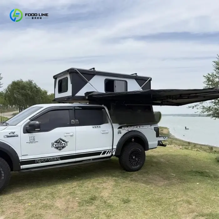 Tente de toit rétractable personnalisée haute résistance à coque rigide pour pick-up Ford en aluminium