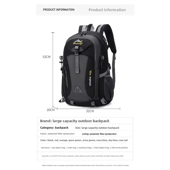 Sac à dos de sport de plein air