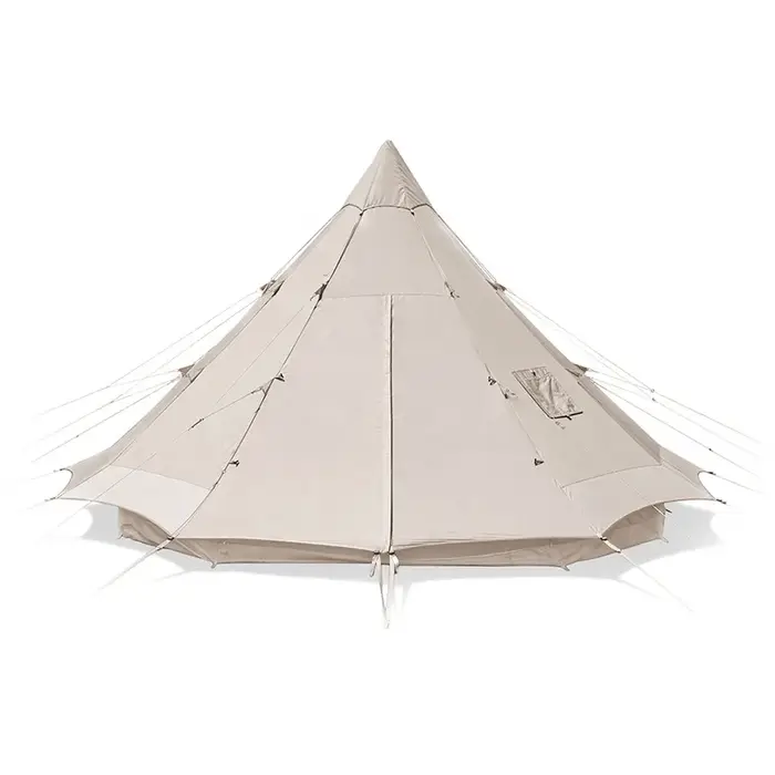 Tente de camping familiale personnalisée hautement rentable, imperméable, pour 4 à 10 personnes, en toile, type yurt ou tente cloche