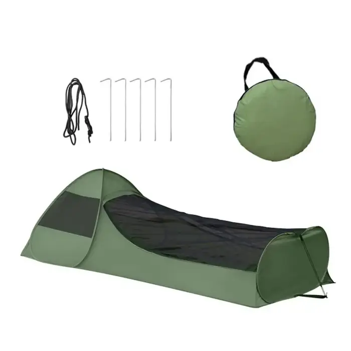 Tente de Camping légère, tente Pop-up légère et Portable avec support pour téléphone, filet respiran