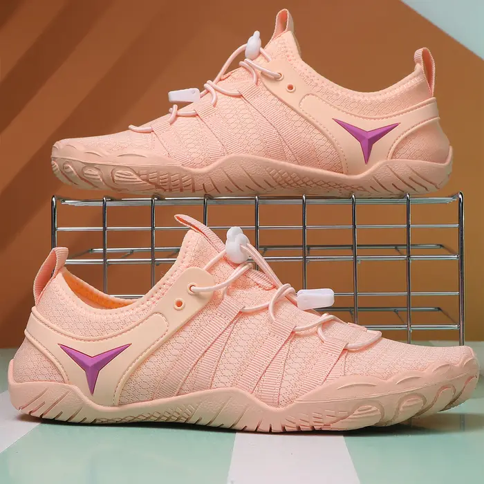 Chaussures de wading beige unisexe antidérapantes à séchage rapide pour la randonnée aquatique