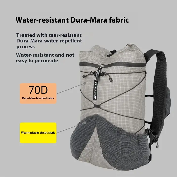 Sac à dos 3F UL GEAR KAOLA avec bretelles en maille nid d'abeille, léger, respirant, avec système de sac à dos souple IXPE, ventilé