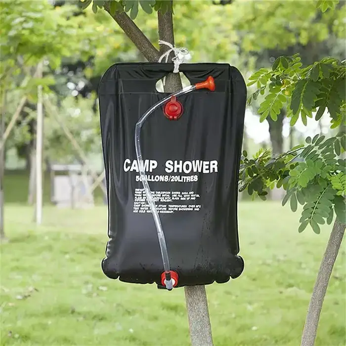 Sac de douche solaire portable 20L pour camping, randonnée, escalade – Nouvelle base pour bouteille d'eau de voyage et fournitures de camping