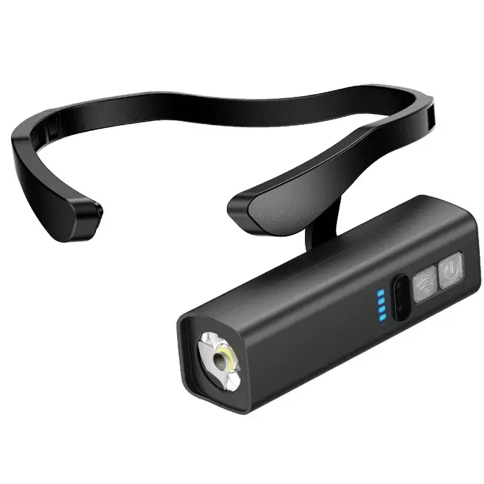 Lampe frontale à clip d'oreille 2026 – Phare LED lumineux, lampe frontale rechargeable et étanche po